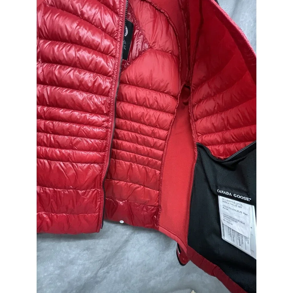 CANADA GOOSE HYBRIDGE LITE HOODY RED 2712L SMALL PACKABLE DOWN JACKET (READ) - Picture 14 of 15